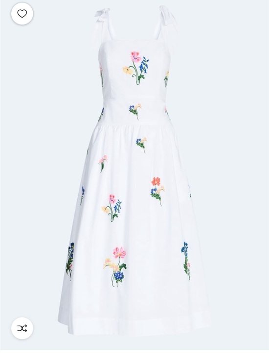 Free Assembly Dresses & Skirts - White Floral Embroidered Tie-Shoulder Maxi Dress
